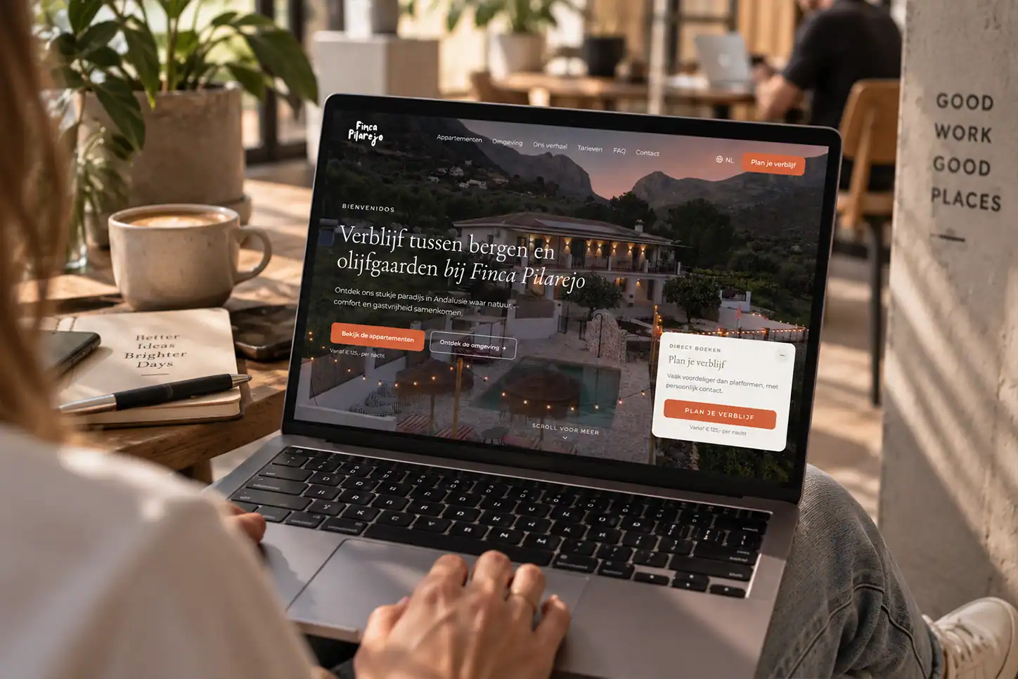 Website van Finca Pilarejo