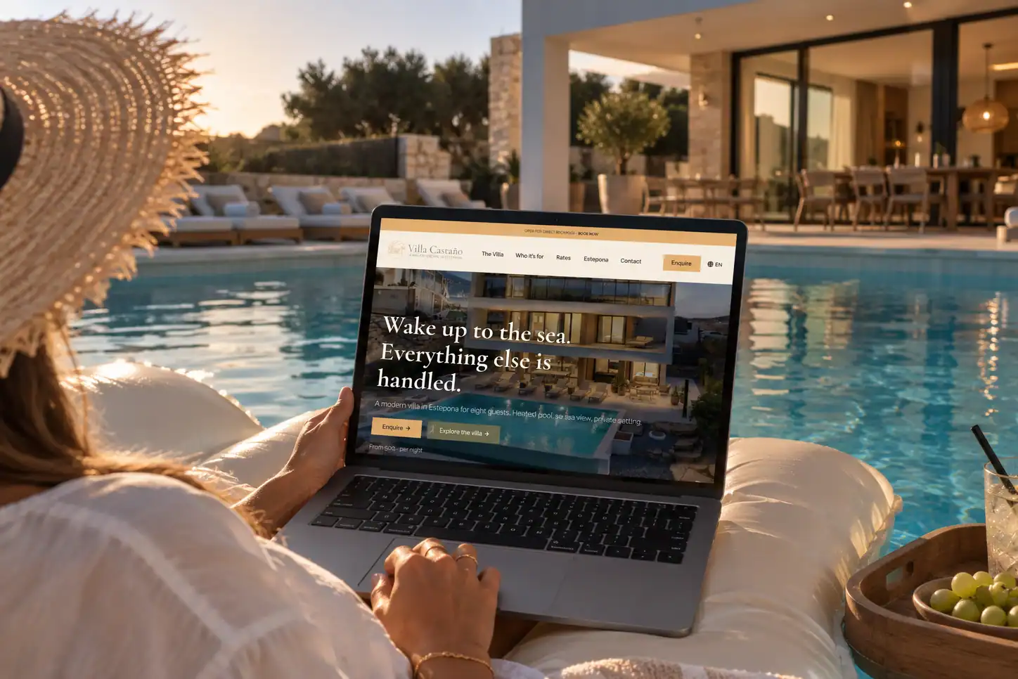 Website van Villa Castaño